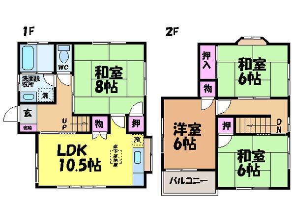 畑寺朝山ハウス・の物件間取画像